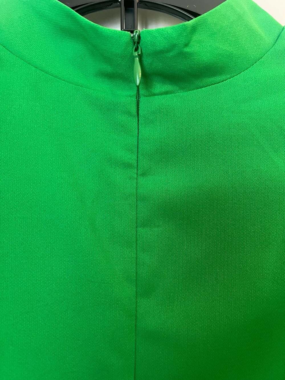 Flying Tomato Green Puff Sleeve Mock Neck Mini Dress Size S - Picture 3 of 4